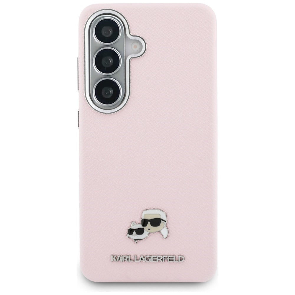 Karl Lagerfeld Saffiano KC Metal Logo MagSafe Case til Samsung Galaxy S26+ - Pink