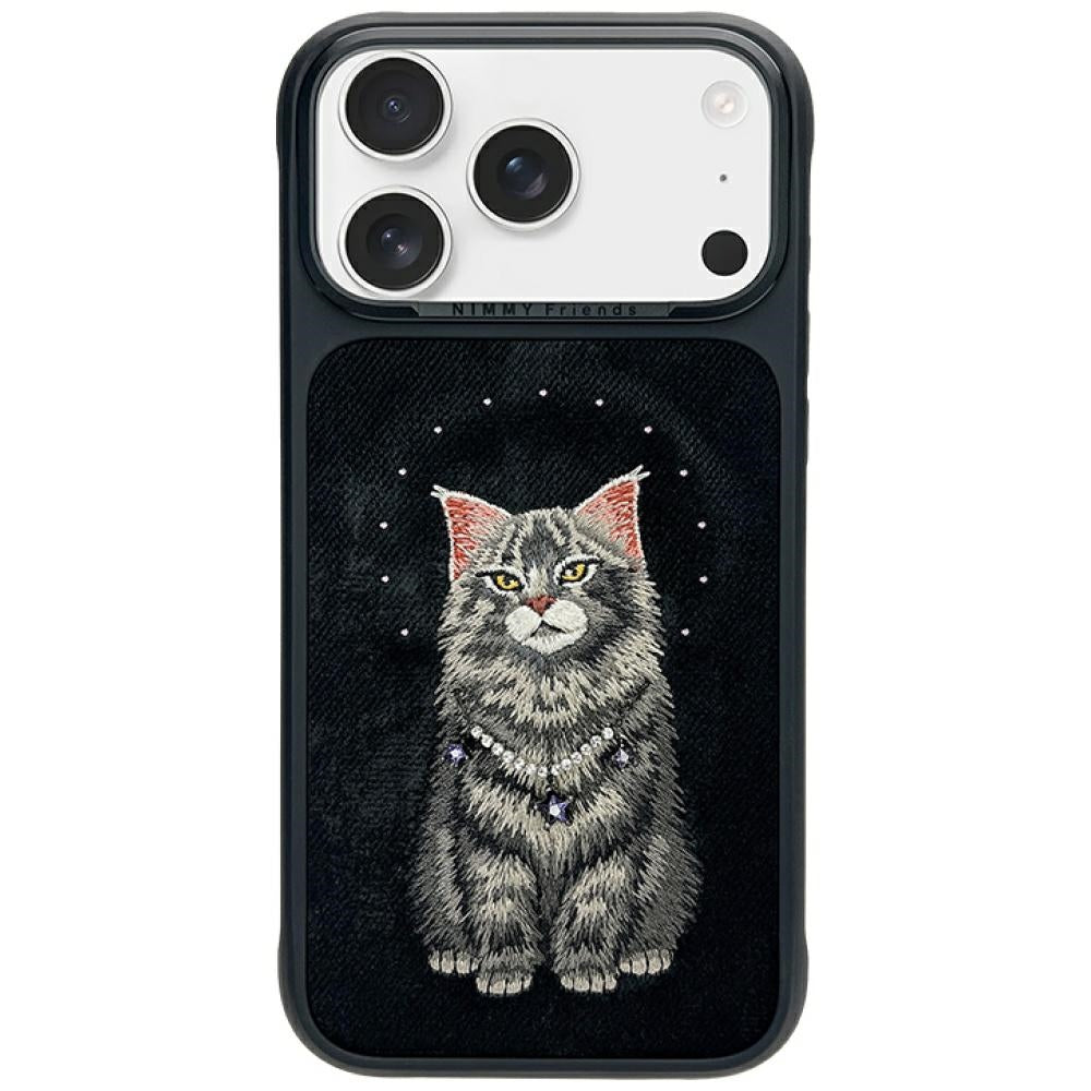 Nimmy Lucky Fashion Cat MagSafe-hylster til iPhone 17 Pro Max - sort