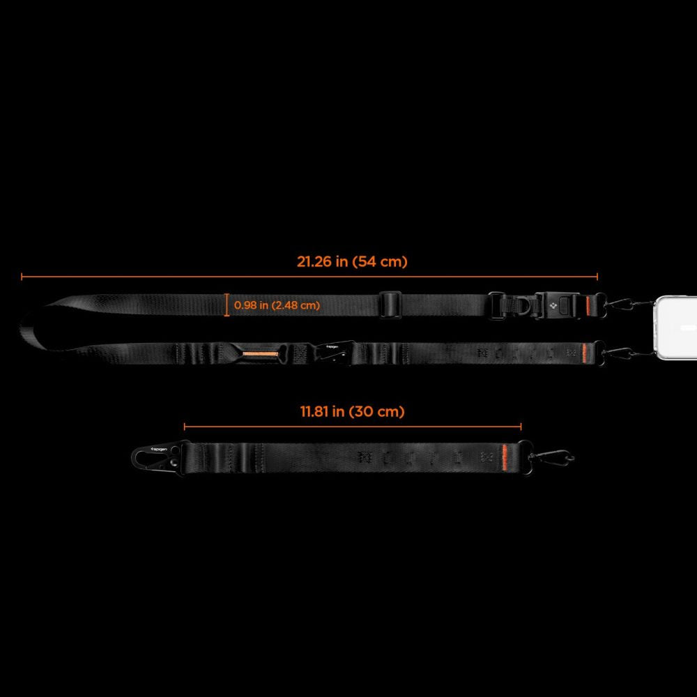 Spigen DA30M Stap Crossbody Phone Lanyard - sort