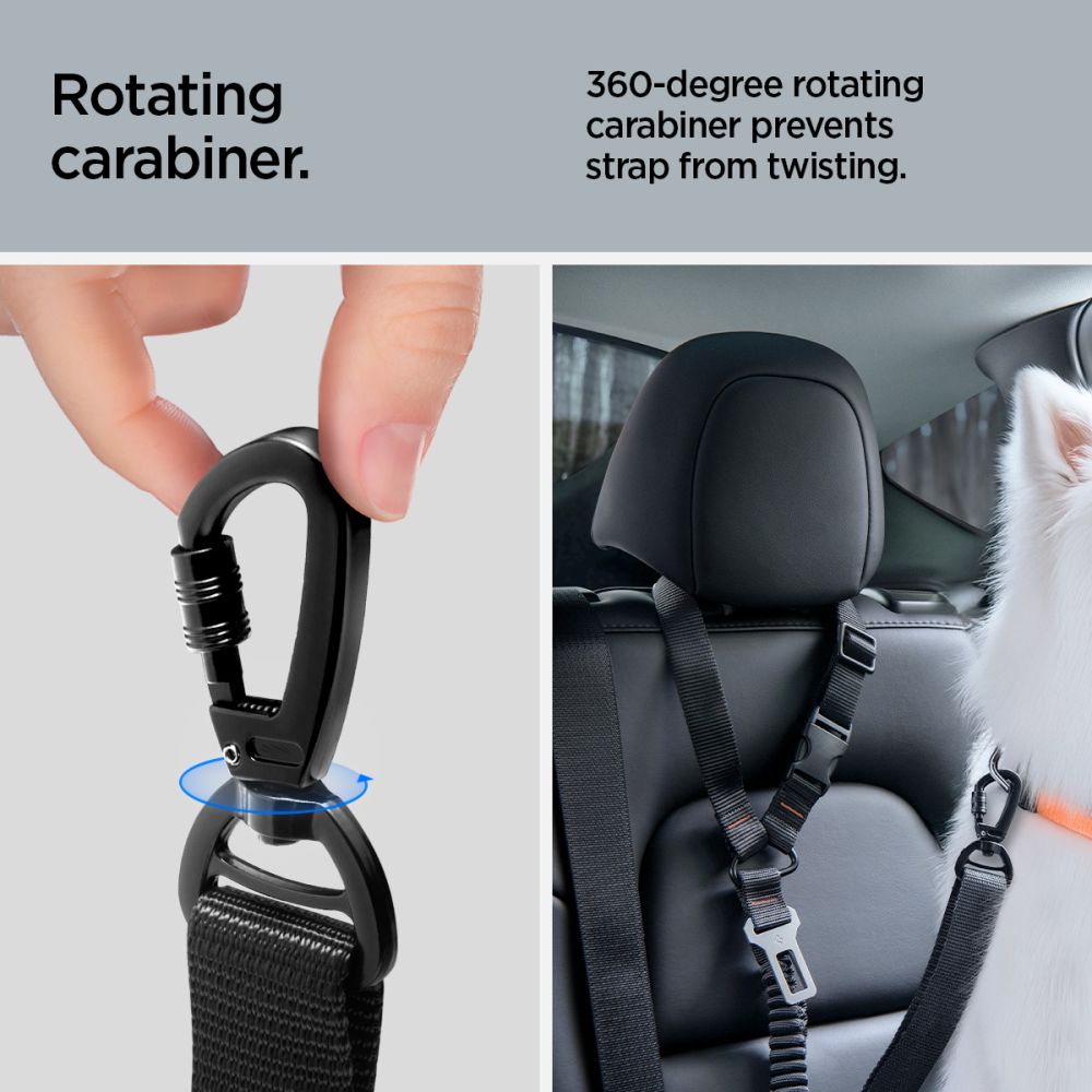 Spigen PS100 Universal Pet Seat Belt - sort