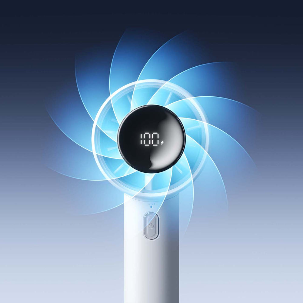 Jisulife håndholdt ventilator 10S 5000mAh bærbar USB-ventilator - grå