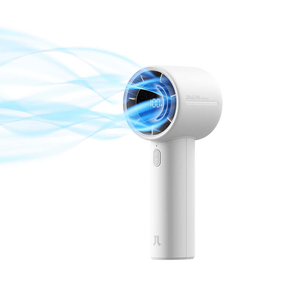 Jisulife håndholdt ventilator 10S 5000mAh bærbar USB-ventilator - grå