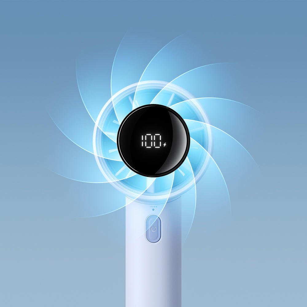 Jisulife håndholdt ventilator 10S 5000mAh bærbar USB-ventilator - blå