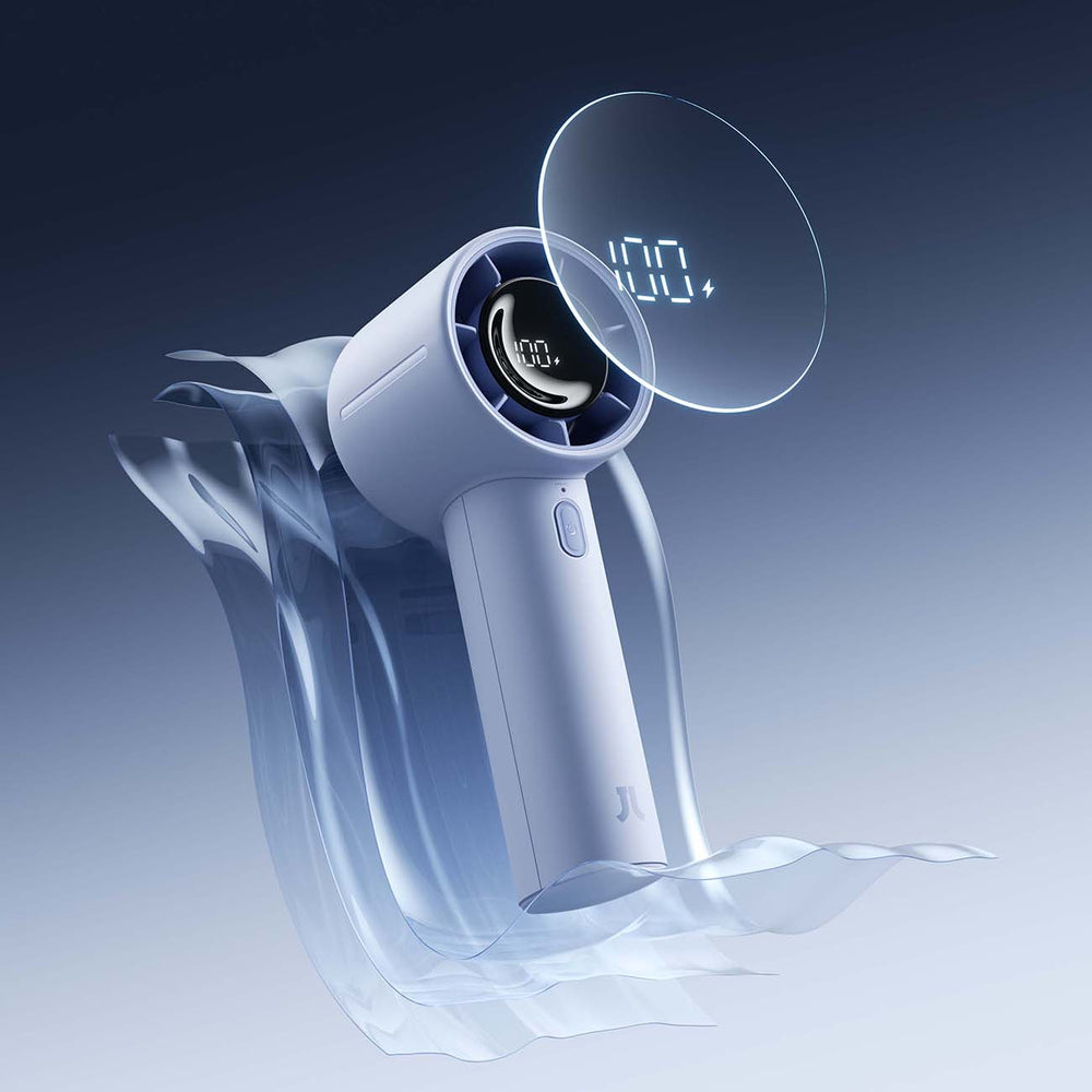 Jisulife håndholdt ventilator 10S 5000mAh bærbar USB-ventilator - blå