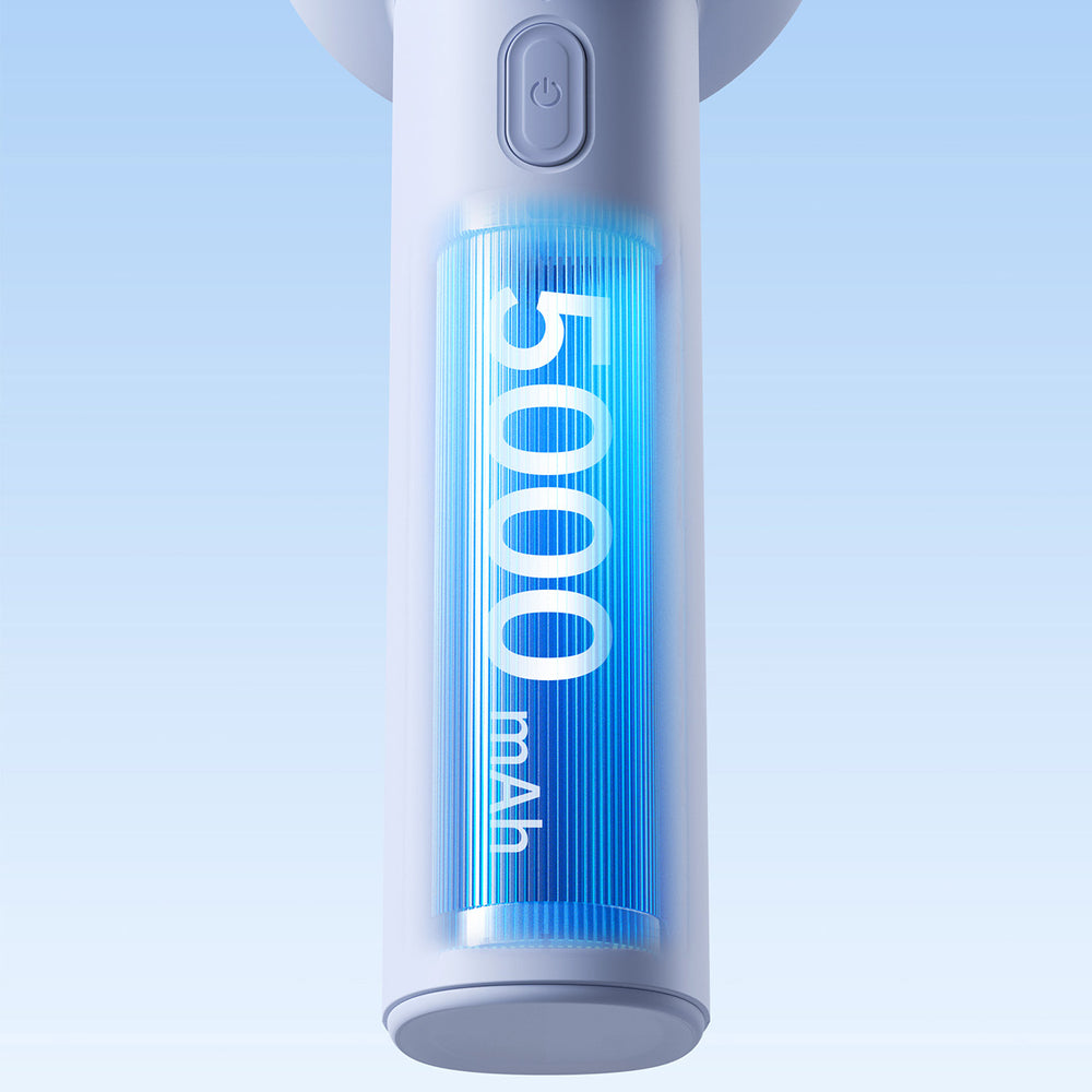 Jisulife håndholdt ventilator 10S 5000mAh bærbar USB-ventilator - blå