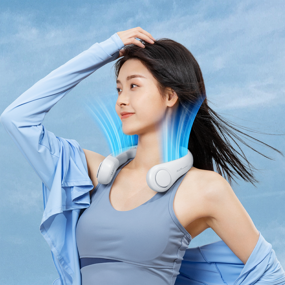 Jisulife Neck Fan 3 4000mAh Portable Neck Fan - Gray