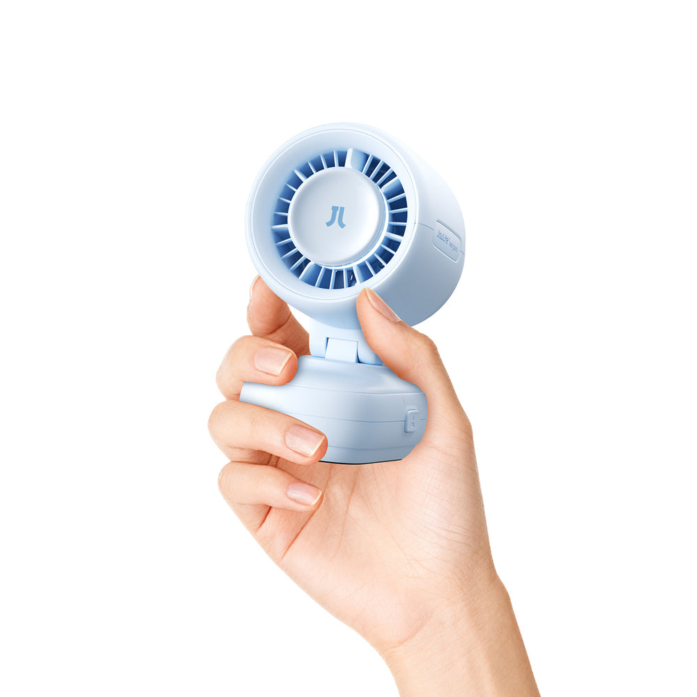 Jisulife Stroller Fan 4 5000mAh Mini Fan til Stroller med Fleksibel Stativ - Blå