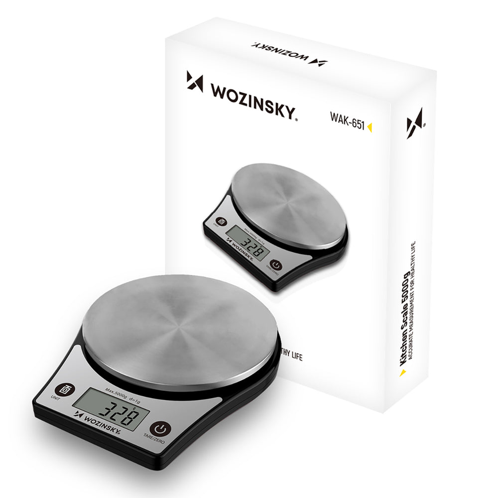 Wozinsky WAK-651 Kitchen Scale with LCD Display up to 5 kg - Black