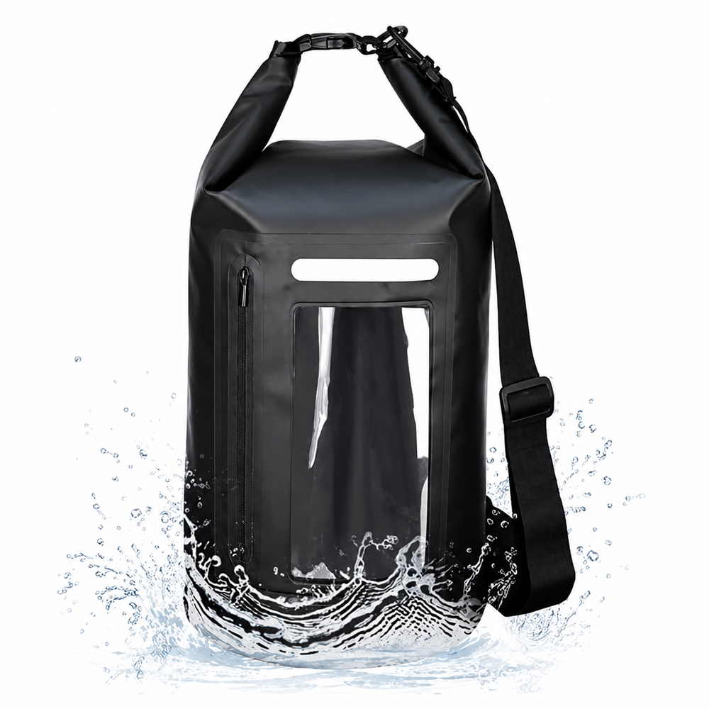 WNA-15L waterproof bag for a 15 l sup kayak with an RFID blocking divider - black