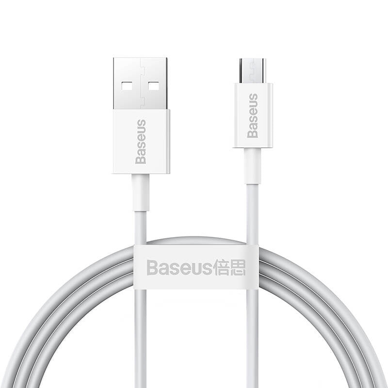 Baseus Superior-serien Kabel USB til micro USB, 2A, 1m (hvid)