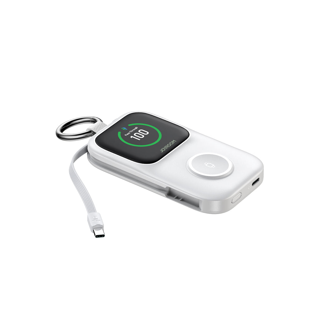 Joyroom JR-W19 5000mAh Powerbank med 5W trådløs uropladning - hvid