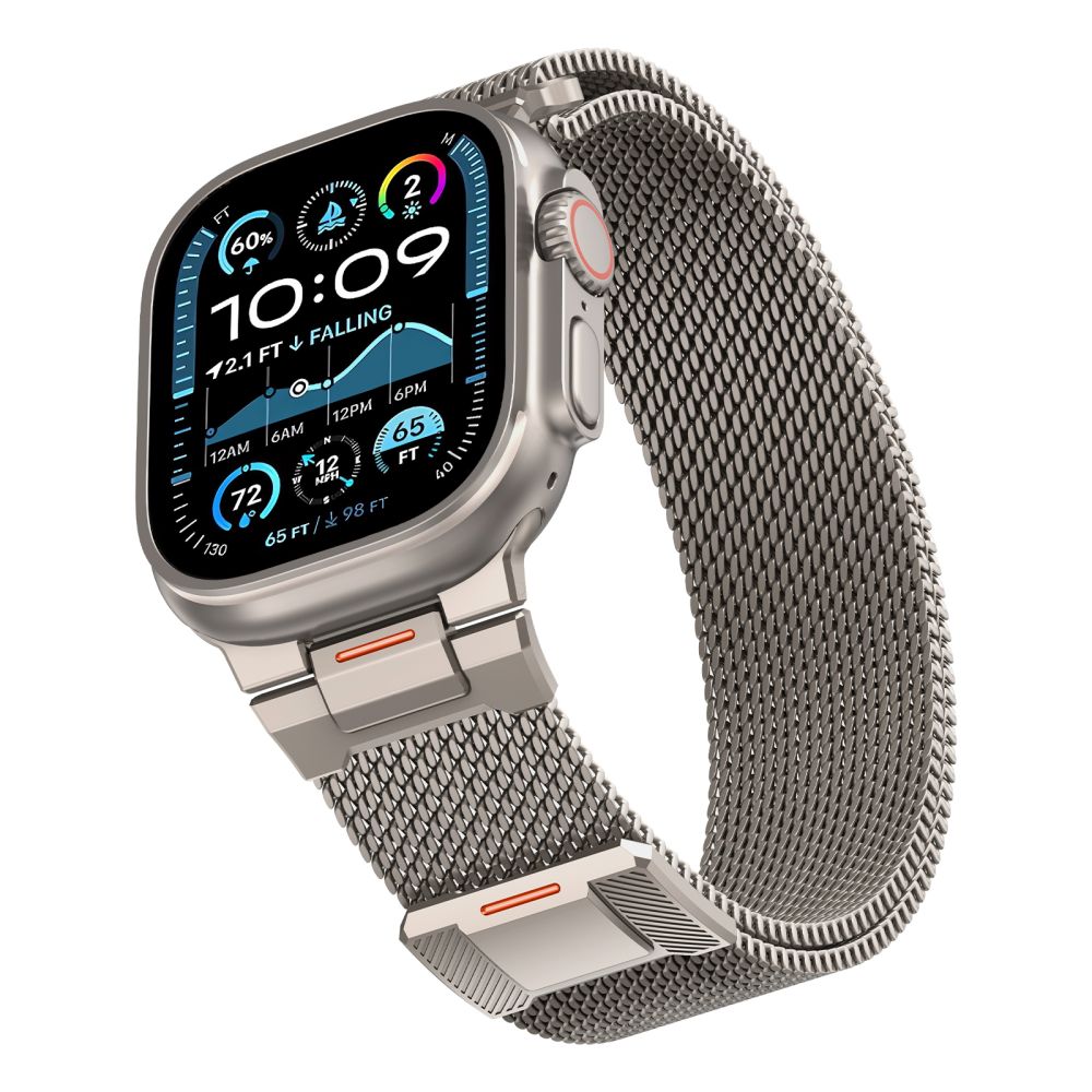Tech-Protect Milano Vanguard Armbånd til Apple Watch (44 / 45 / 46 / 49 mm) - Titan