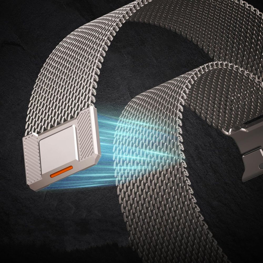 Tech-Protect Milano Vanguard Armbånd til Apple Watch (44 / 45 / 46 / 49 mm) - Titan