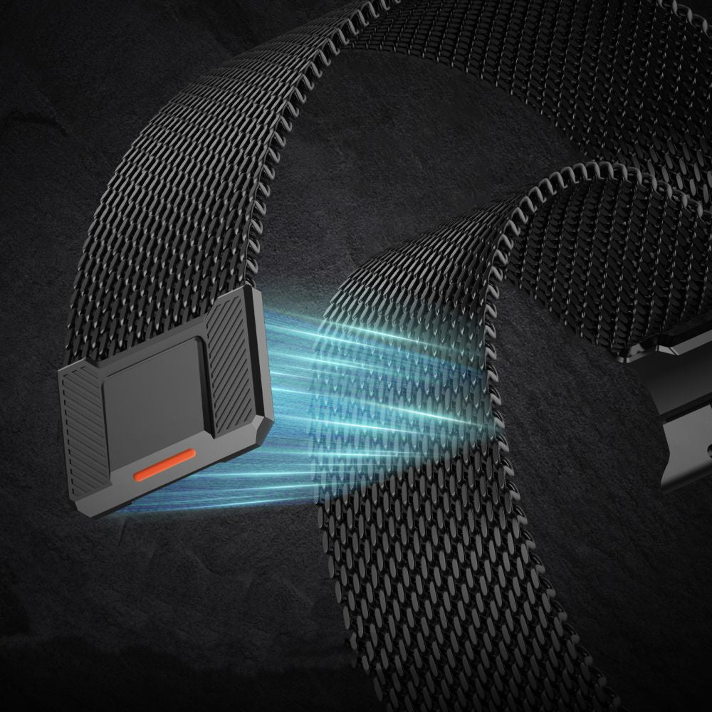 Tech-Protect Milano Vanguard armbånd til Apple Watch (44 / 45 / 46 / 49 mm) - sort