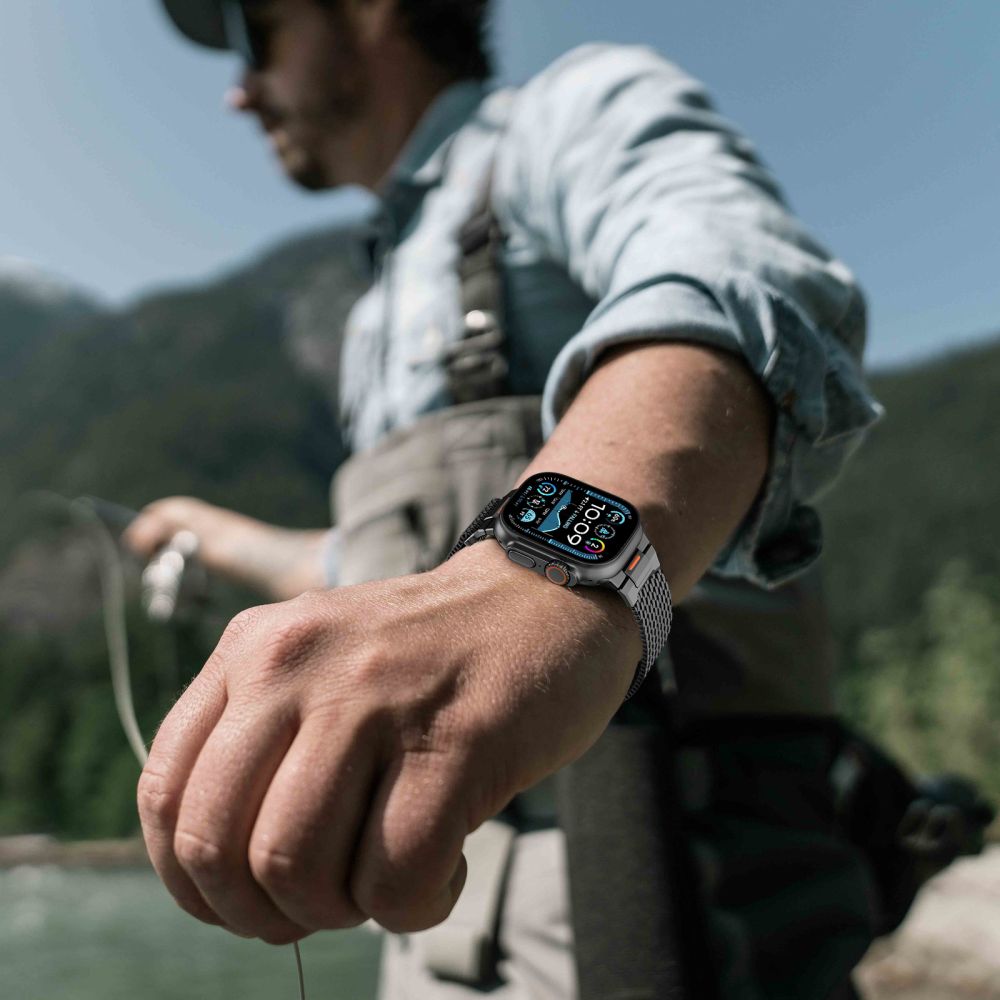 Tech-Protect Milano Vanguard armbånd til Apple Watch (44 / 45 / 46 / 49 mm) - sort