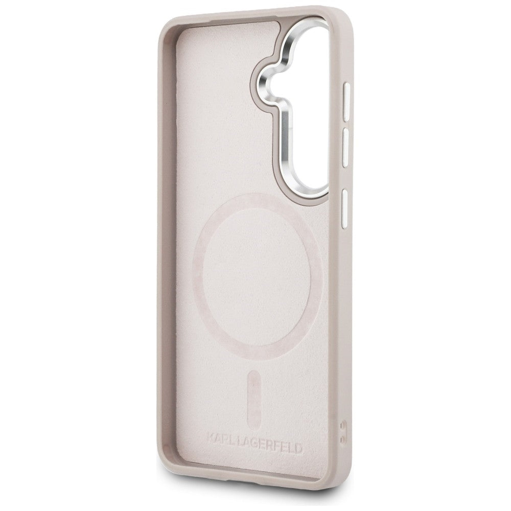 Karl Lagerfeld Embossed Ring RSG Logo MagSafe Case til Samsung Galaxy S26+ - Pink