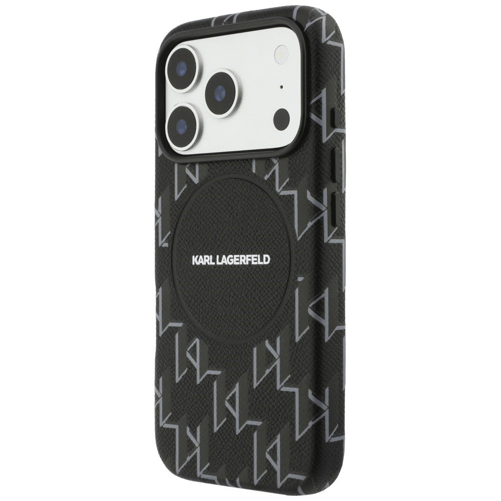 Karl Lagerfeld Monogram Logo MagSafe Case til iPhone 17 Pro Max - sort