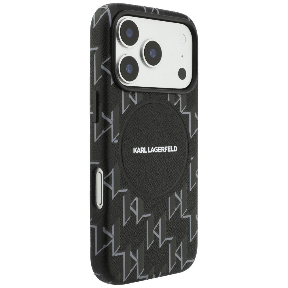 Karl Lagerfeld Monogram Logo MagSafe Case til iPhone 17 Pro Max - sort