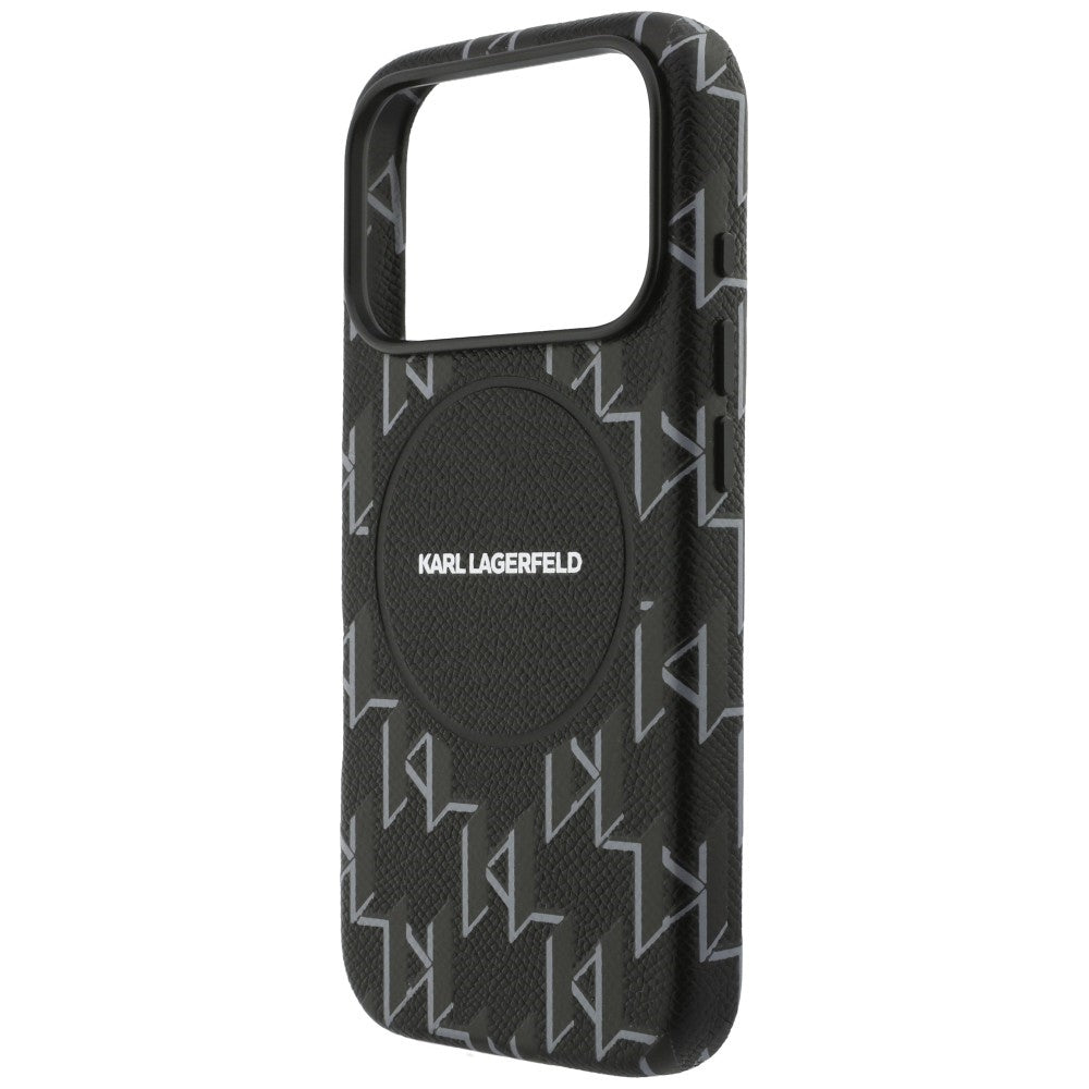 Karl Lagerfeld Monogram Logo MagSafe Case til iPhone 17 Pro Max - sort