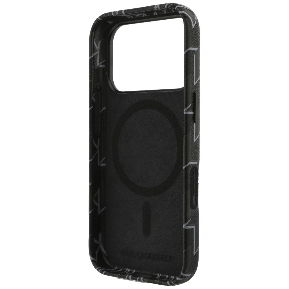Karl Lagerfeld Monogram Logo MagSafe Case til iPhone 17 Pro Max - sort