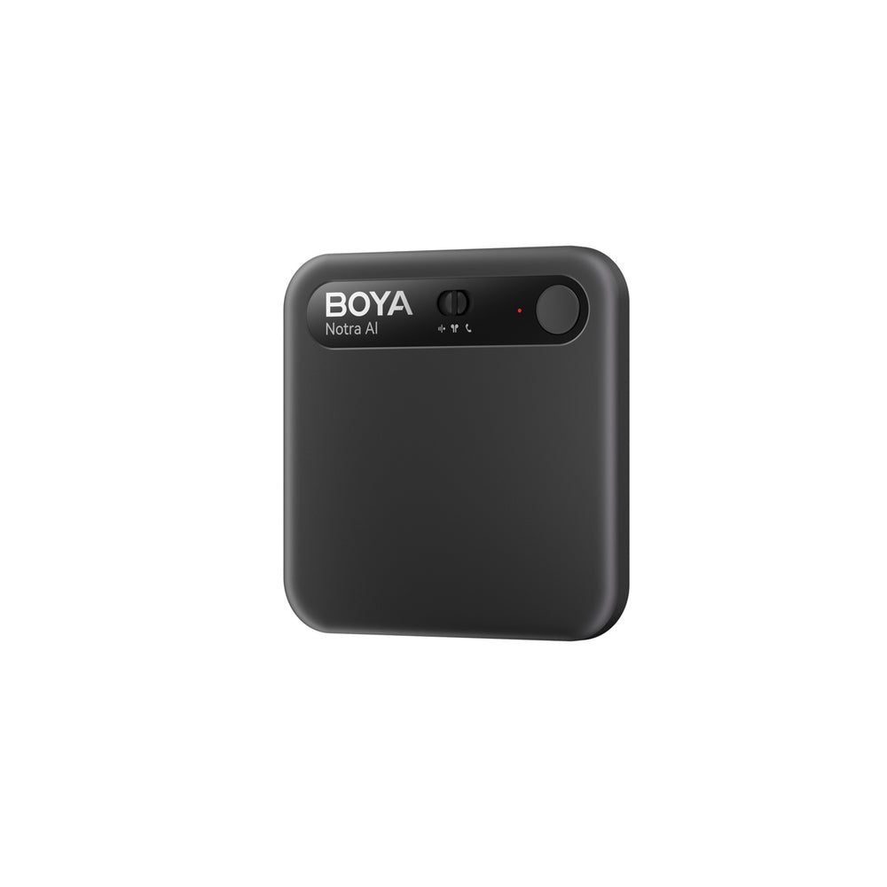 BOYA Notra Stemmeoptager med AI-transskription - Sort