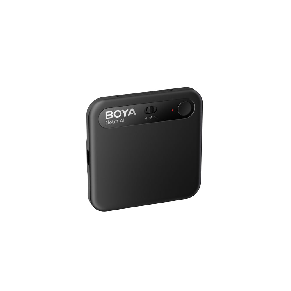 BOYA Notra Stemmeoptager med AI-transskription - Sort