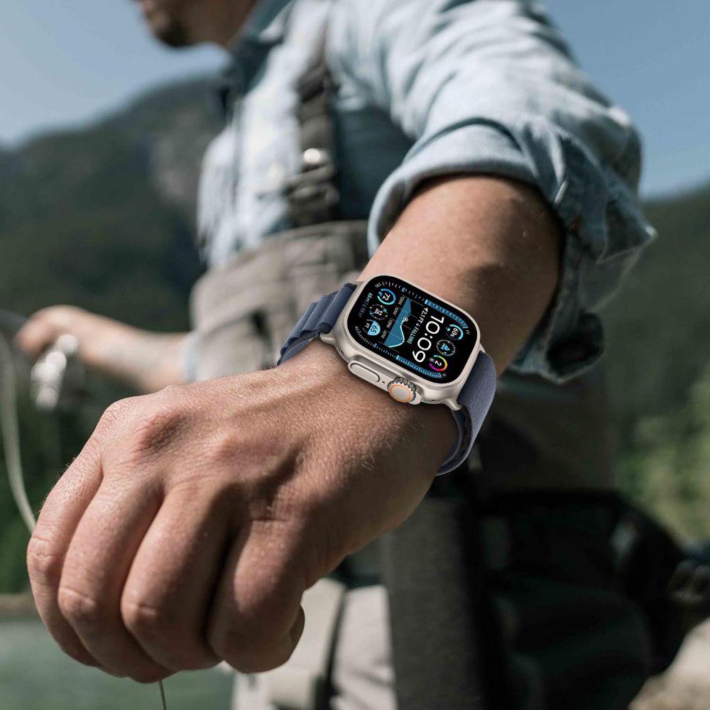 Tech-Protect Nylon Pro Strap til Apple Watch (44 / 45 / 46 / 49 mm) - Navy Blue