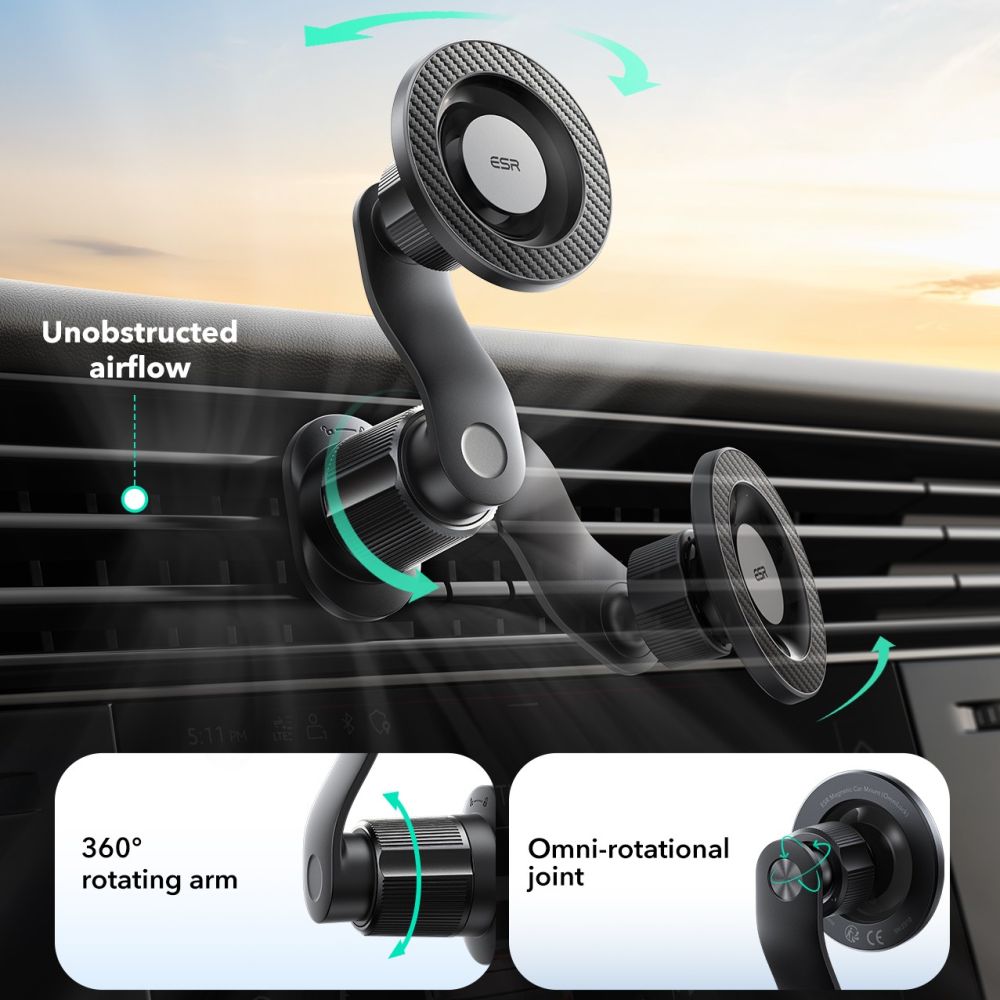 ESR OmniLock MagSafe Car Air Vent Mount - sort