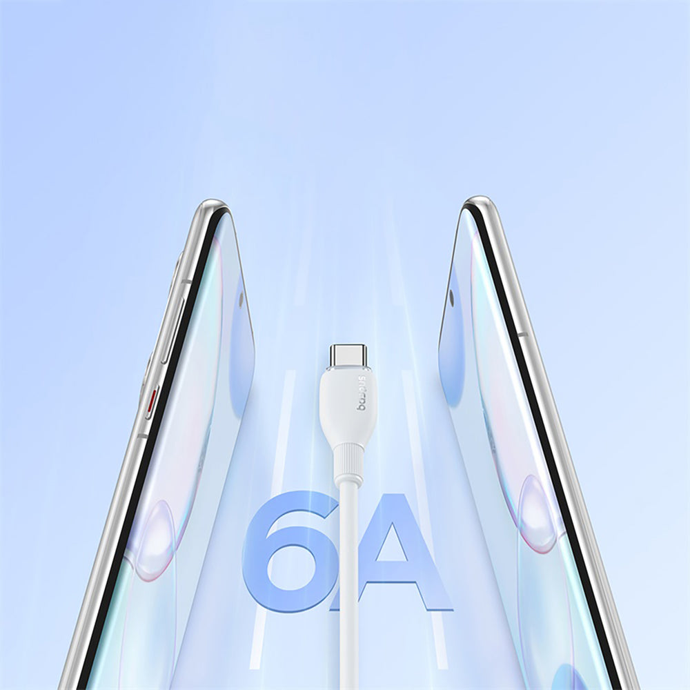 Baseus Pudding 100W USB-A - USB-C Cable 1.2m - White
