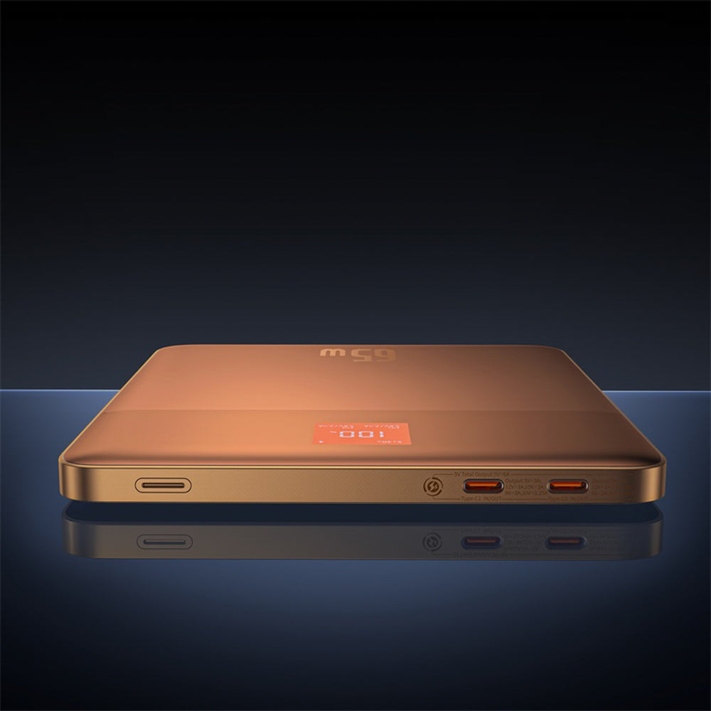 Baseus Blade2 12000mAh 65W Powerbank with Digital Display (with Baseus Mini White Series USB-C - USB-C 100W (20V/5A) 50cm White Cable) - Orange