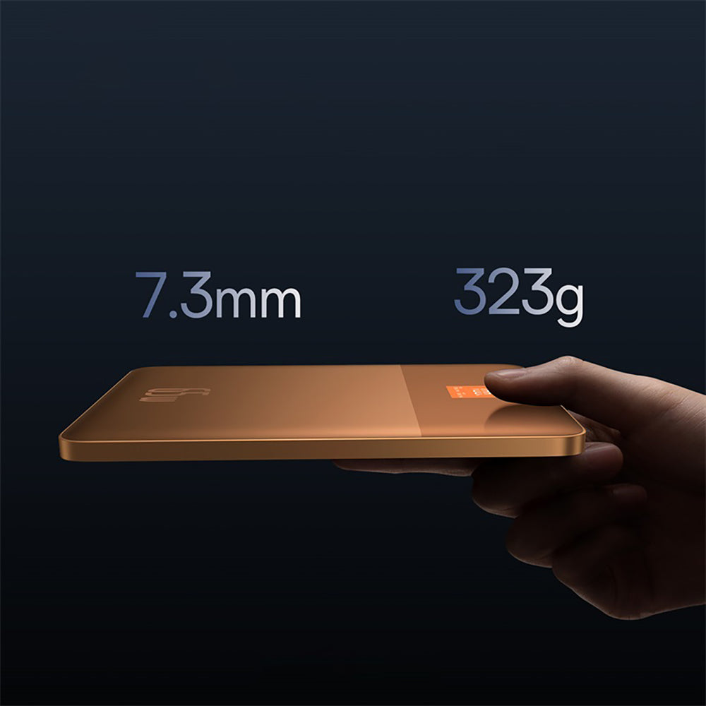 Baseus Blade2 12000mAh 65W Powerbank with Digital Display (with Baseus Mini White Series USB-C - USB-C 100W (20V/5A) 50cm White Cable) - Orange
