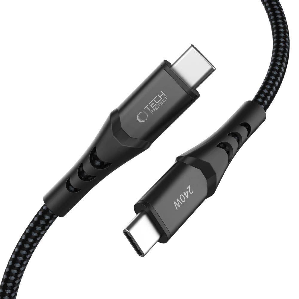 Tech-Protect Ultraboost UB11T USB-C / USB-C PD 240W / QC3.0 Kabel 100 cm - sort