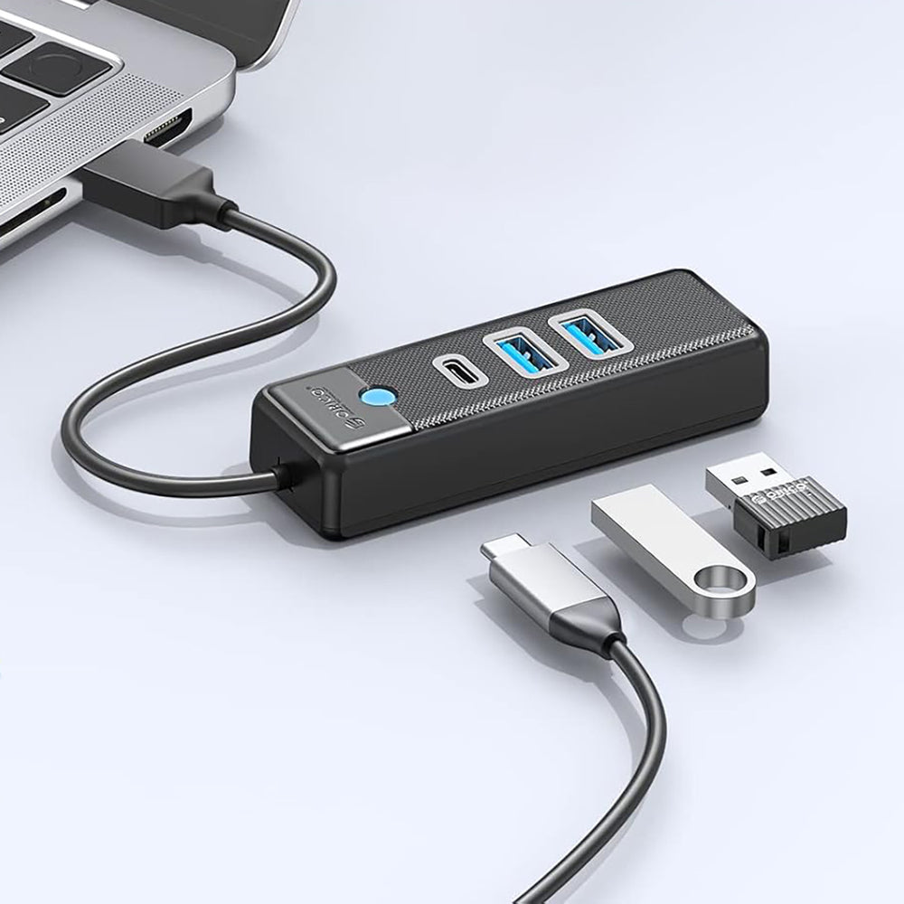 Orico PWC2U-U3 3-port USB hub 2x USB-A 3.0 1x USB-C 3.0 1.8 m - black