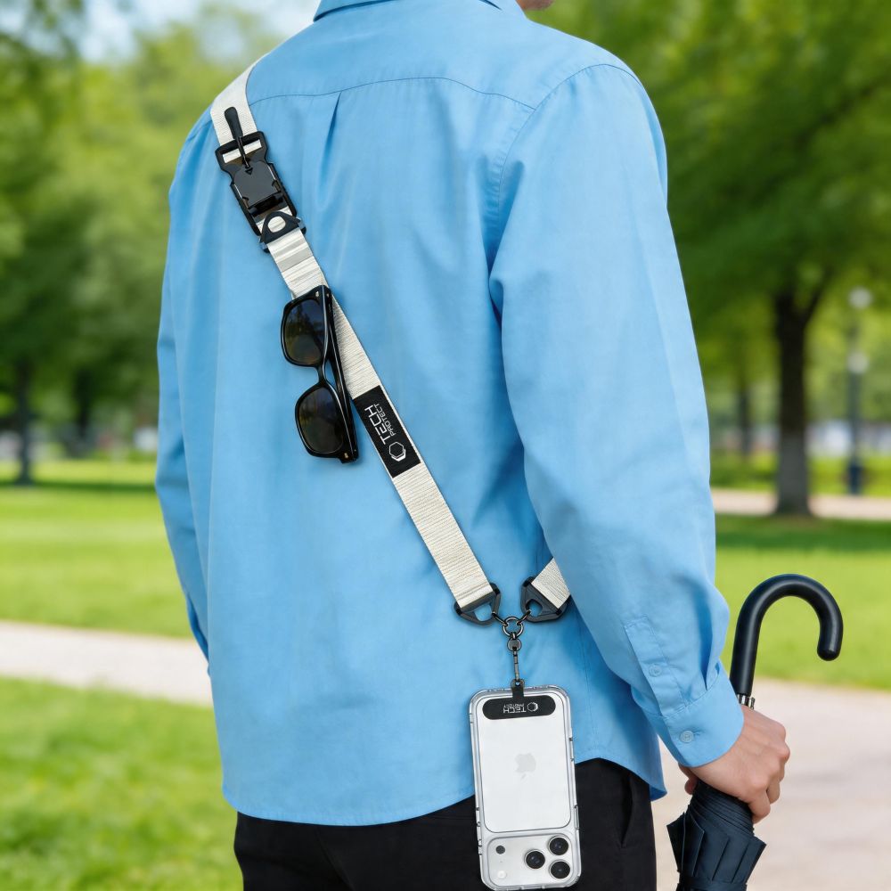 Tech-Protect C9S Rope Crossbody Phone Lanyard - beige
