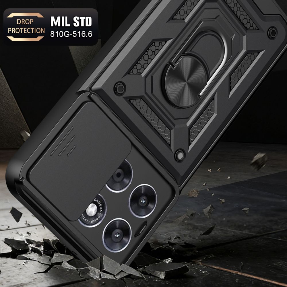 Tech-Protect CamShield Pro Case til Motorola Moto G57 Power / G67 Power - sort