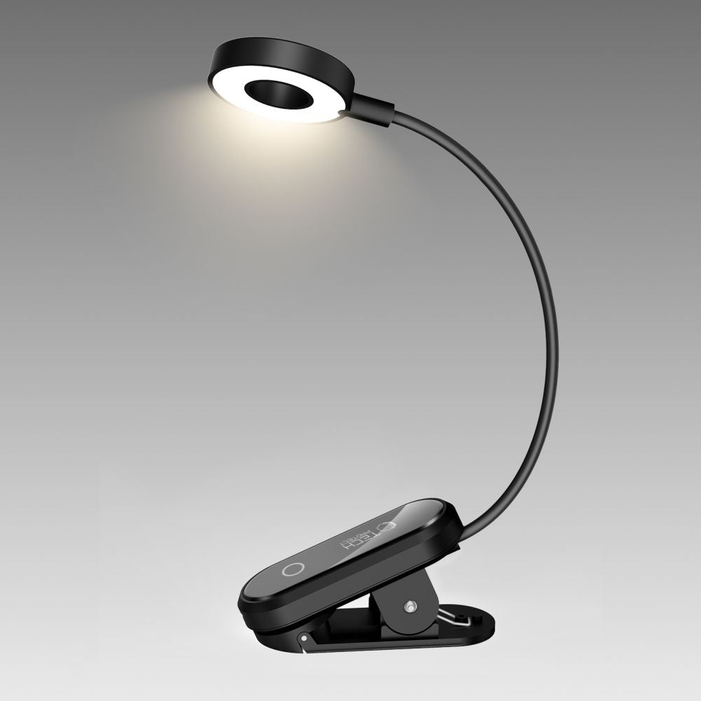 Tech-Protect LL100 trådløs lampe med Clip + USB-A / USB-C kabel 30 cm - sort