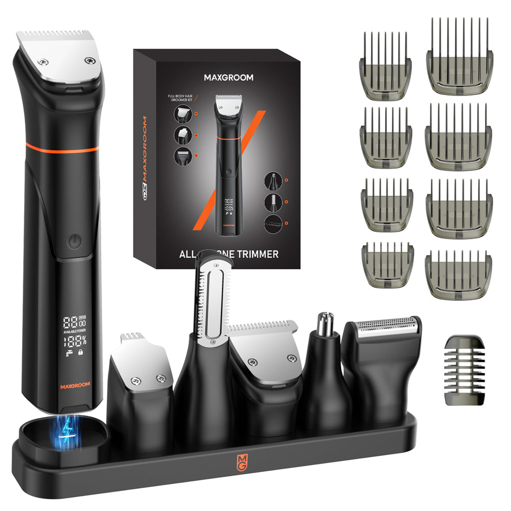 MAXGROOM JK-666 6-in-1 trimmer for beard, hair, body, nose and ears IPX6 - black