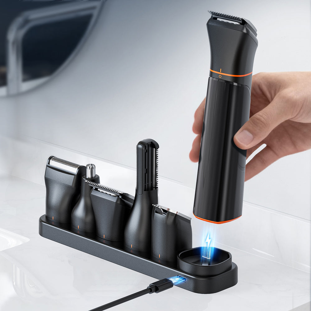 MAXGROOM JK-666 6-in-1 trimmer for beard, hair, body, nose and ears IPX6 - black