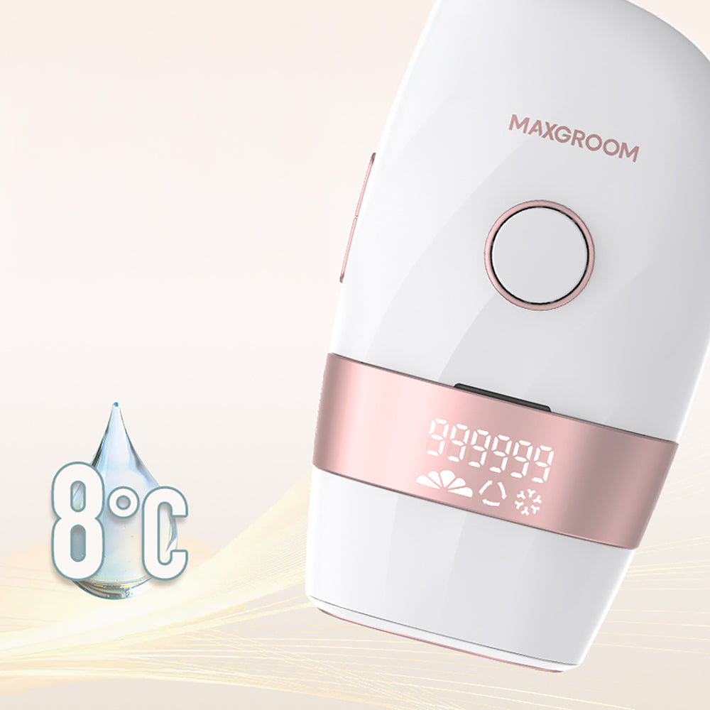 MAXGROOM JD-TM003 IPL epilator for hair removal - white and pink