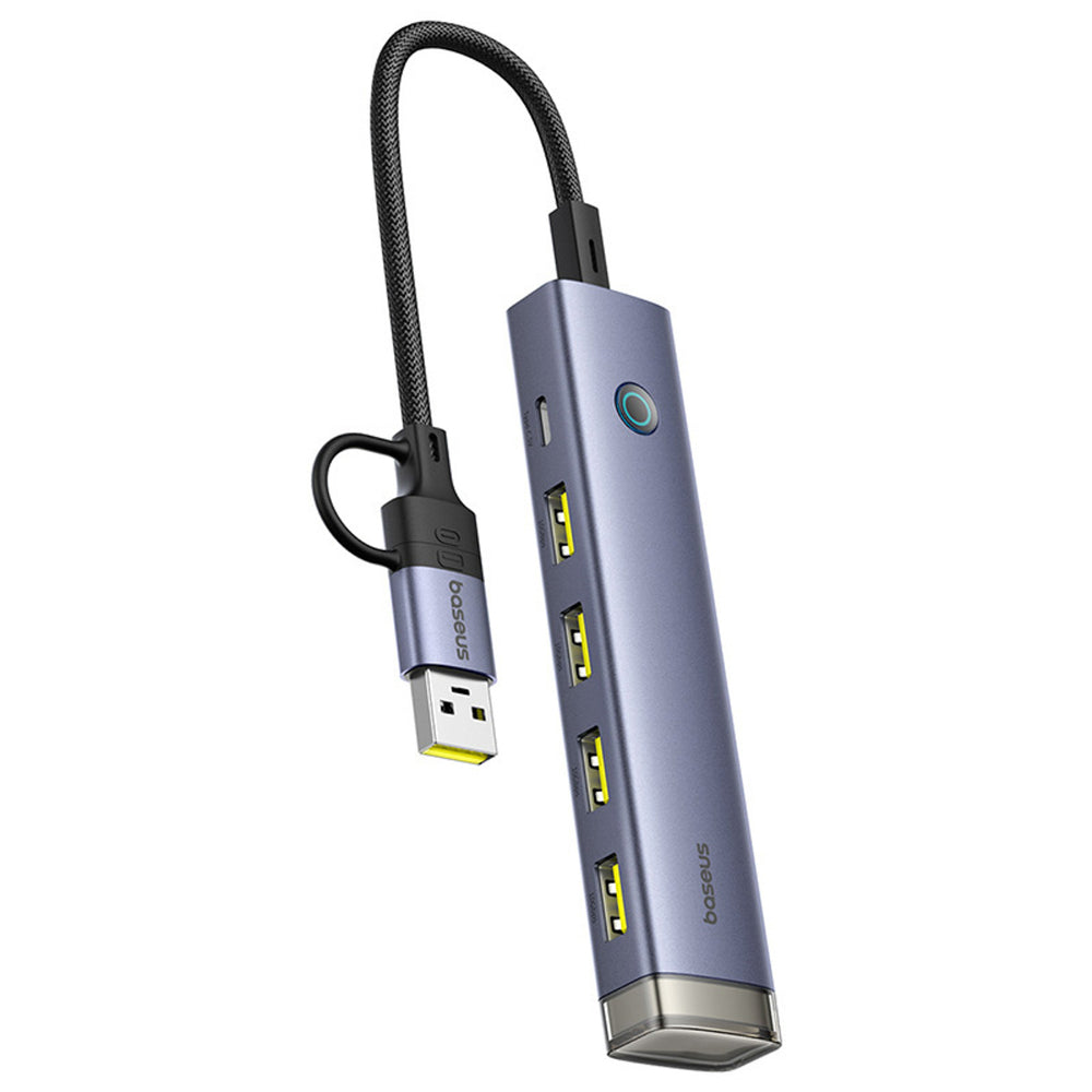 Baseus UltraJoy Series USB-A/USB-C hub 4xUSB-A 3.1 1xUSB-C 5V - gray
