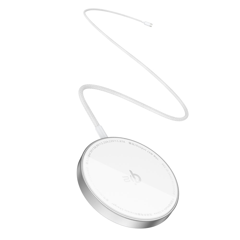 Baseus Simple Mini4 Air Qi2 15W Magnetic Wireless Charger - Silver