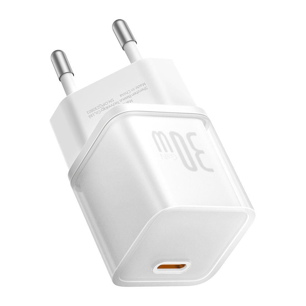 Baseus GaN5S 30W EU USB-C Wall Charger - White