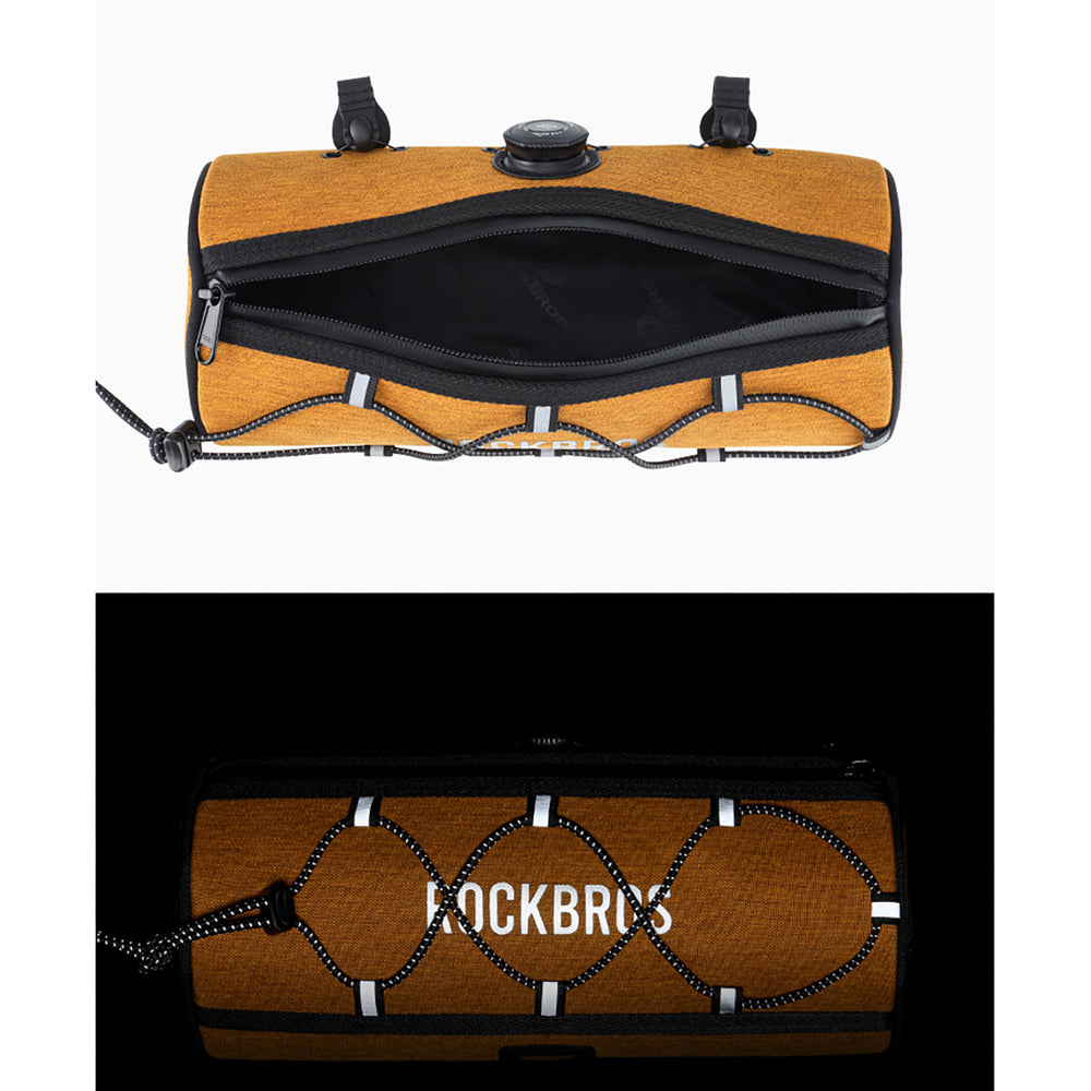 Rockbros TL002 ROAD TO SKY 1.5L Handlebar Bike Bag Waterproof - Orange