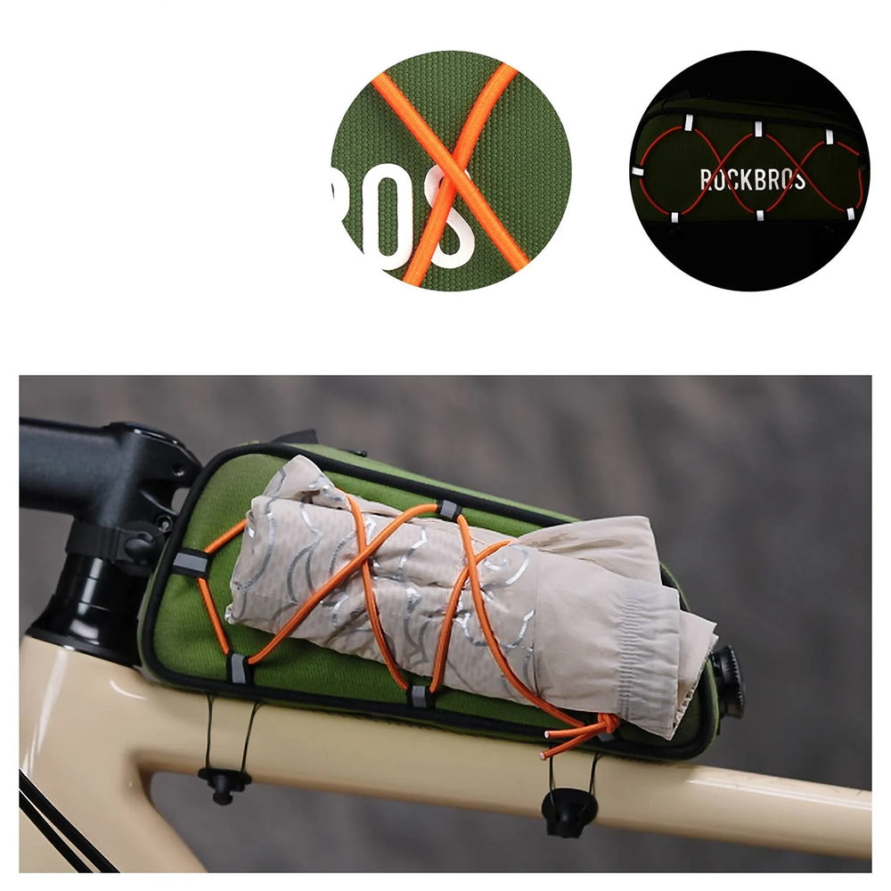 Rockbros TL004 ROAD TO SKY 0.7 l waterproof frame bag - green