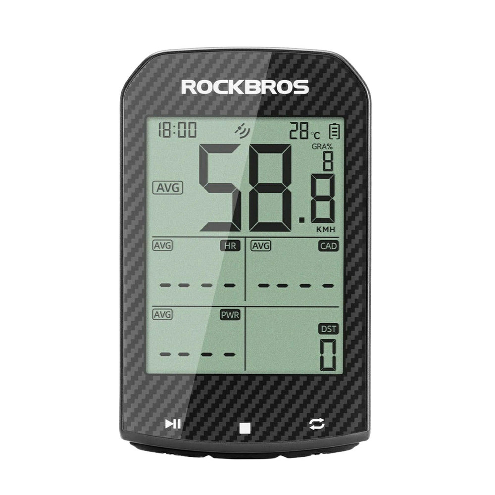 Rockbros M1Pro Bluetooth GPS Bike Computer IPX6 - sort