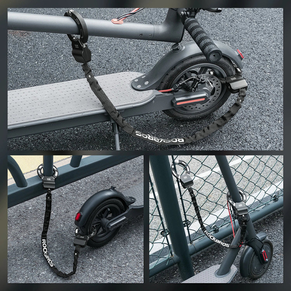 Rockbros 85922 Chain Lock for Scooters and Bikes - Black