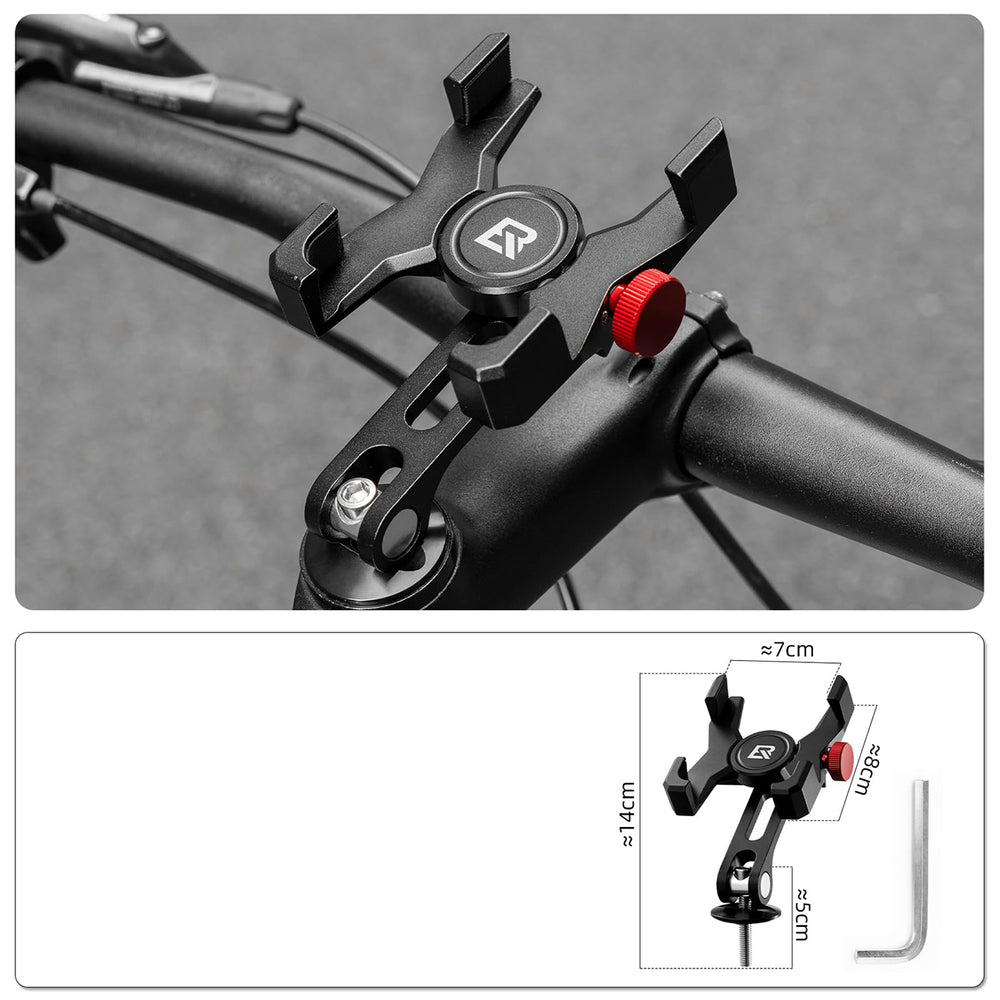 Rockbros 25210039002 phone holder clamp for headset cap - black