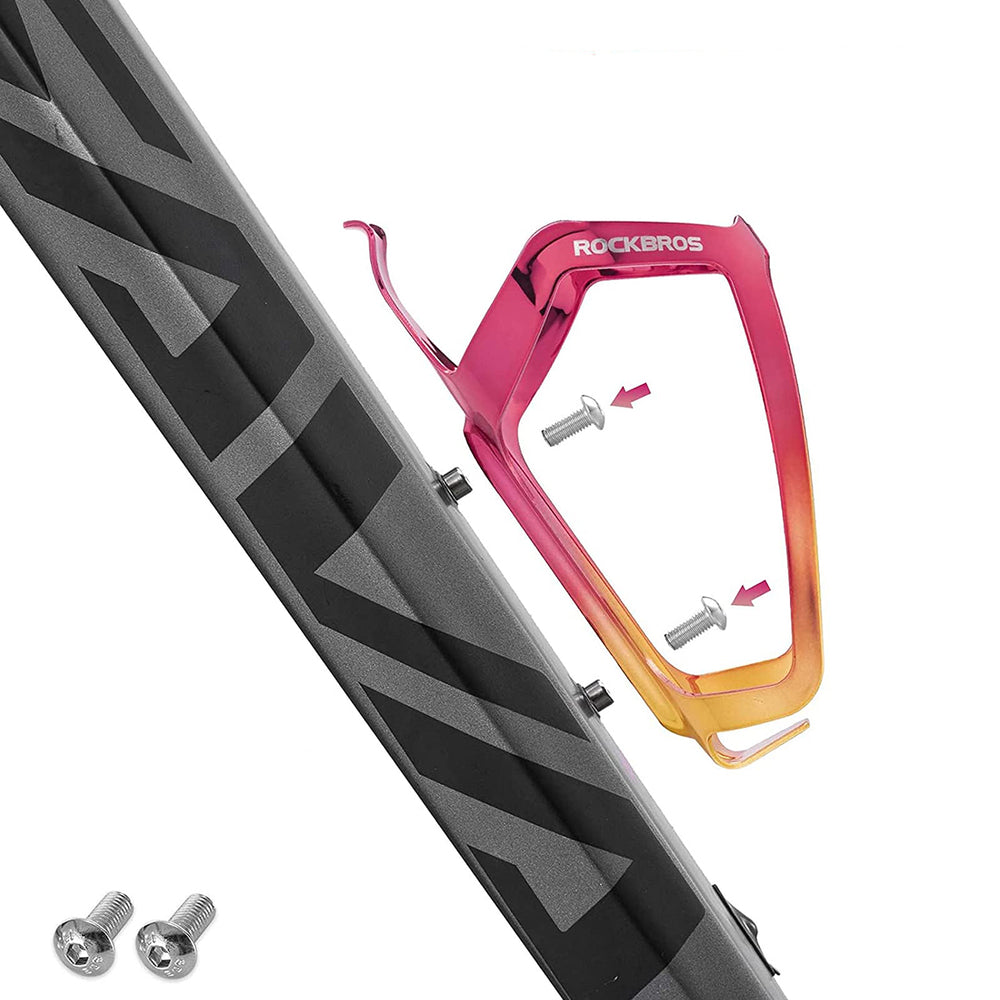Rockbros RKL02 Aluminum Bottle Cage - Red and Gold