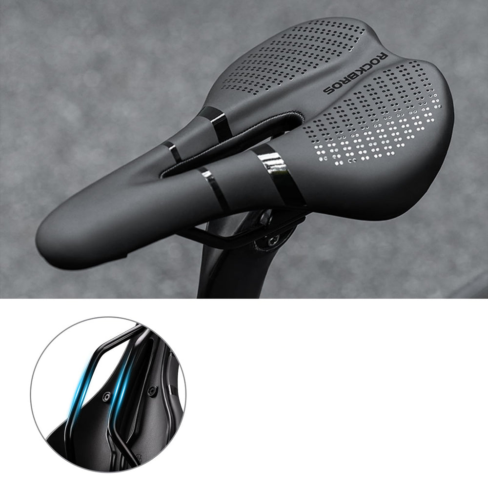 Rockbros 8182 city bicycle saddle, comfortable, anatomical - black