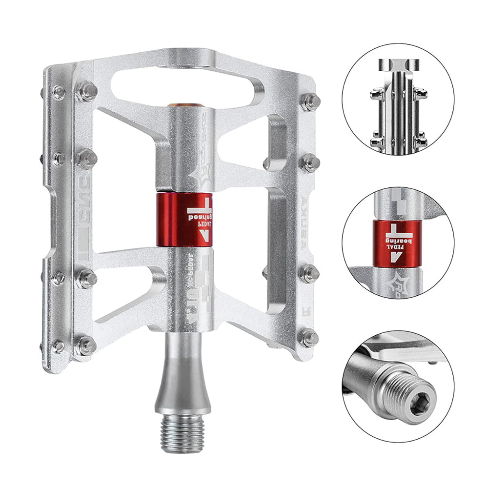 Rockbros JT410 4.10 4 Bearing Bicycle Pedals - Silver